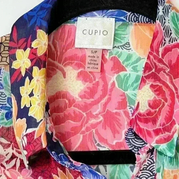 New! Cupio Sheer Floral Cover-Up Swim Tunic Blouse - Picture 7 of 7